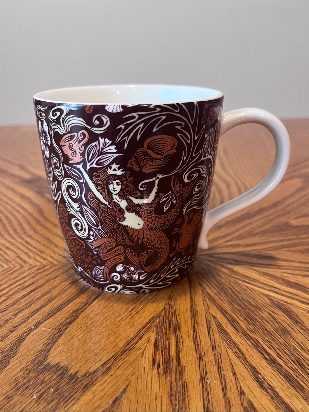 Starbucks 2008 Anniversary Blend Coffee Tea Mug 12 oz EUC Brown & Copper Mermaid